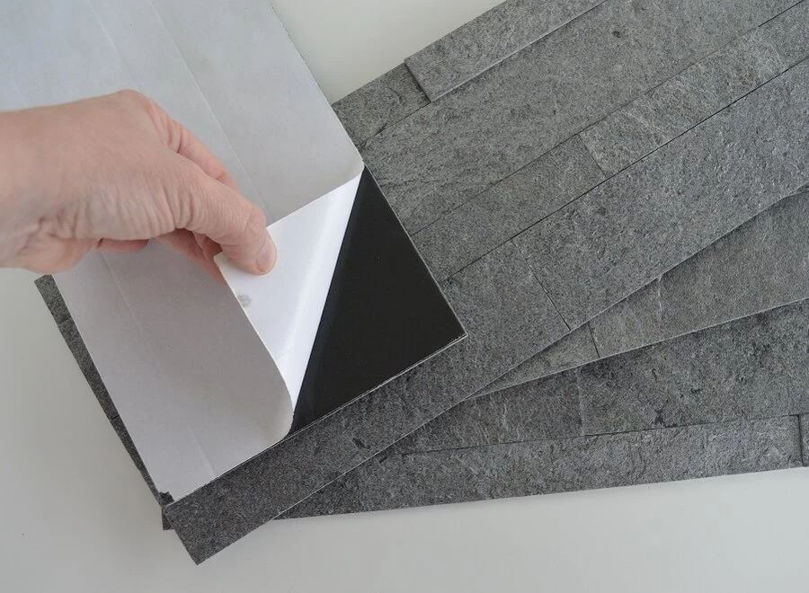 Steenstrip 3D Met Kleeflaag Natuursteen Antraciet 2 Steenstrip 3D Met Kleeflaag Natuursteen Antraciet - Afbeelding 2