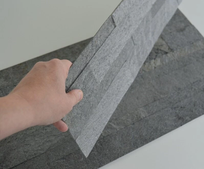 Steenstrip 3D Met Kleeflaag Natuursteen Antraciet 3 Steenstrip 3D Met Kleeflaag Natuursteen Antraciet - Afbeelding 3