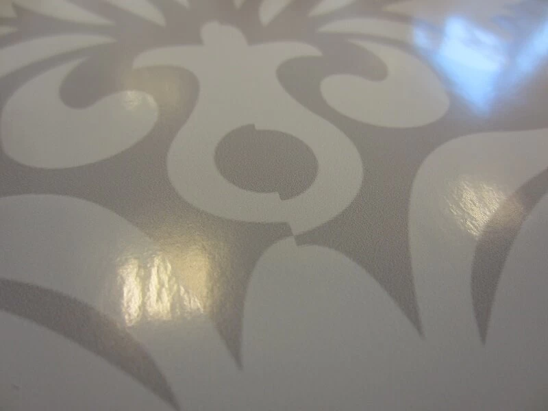 Deursticker Barok Wit Grijs 85x215cm (BxL) 2 Deursticker Barok Wit Grijs 85x215cm (BxL) - Afbeelding 2