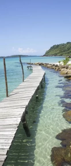 SALE: Deursticker Steiger Bij Blauw Water 65x163cm (BxL)