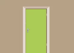 Deursticker Mat Lichtgroen