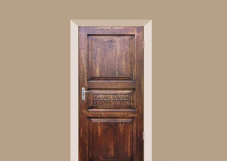 Deursticker Vintage Deur Hout 1 Deursticker Vintage Deur Hout