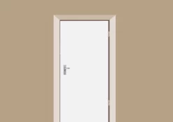 Deursticker Hoogglans Wit