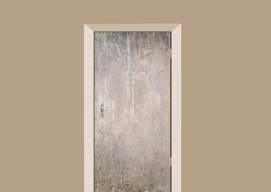 Deursticker Betonnen Muur