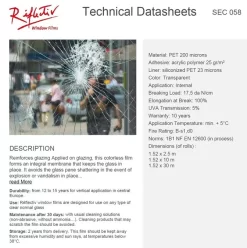Veiligheidsfolie 200 Microns (Circa 61cm) -Plakfolie Webshop 1968888768