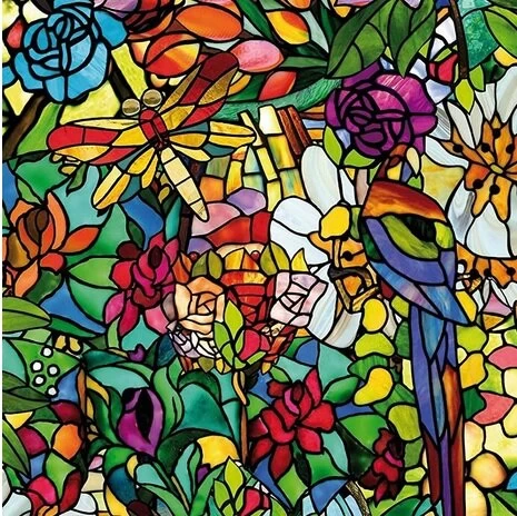 Raamfolie Libelle Glas In Lood (45cm) 1 Raamfolie Libelle Glas In Lood (45cm)