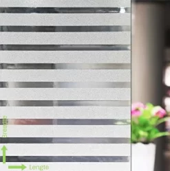 Statisch Raamfolie Office Strepen (geschikt Voor Dubbel, HR+ En HR++ Glas) (46cm)