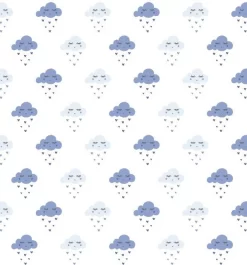 Statisch Raamfolie Wolkjes Blauw (46cm)