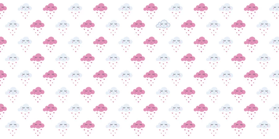 Statisch Raamfolie Wolkjes Roze (46cm) 2 Statisch Raamfolie Wolkjes Roze (46cm) - Afbeelding 2