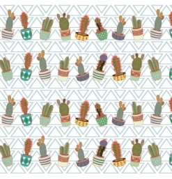 Statisch Raamfolie Cactus Groen/blauw (46cm)