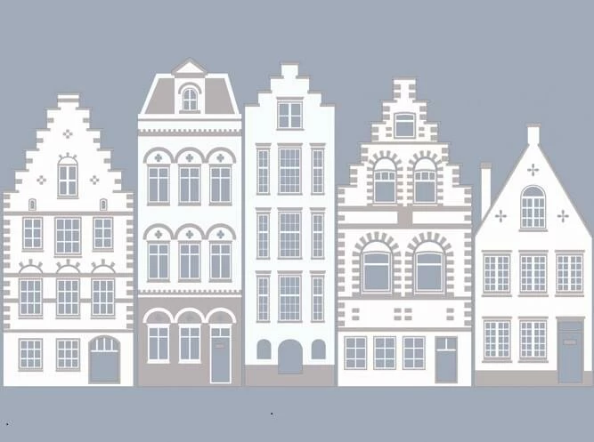 Statisch Raamfolie Grachtenpanden (45cm) 2 Statisch Raamfolie Grachtenpanden (45cm) - Afbeelding 2