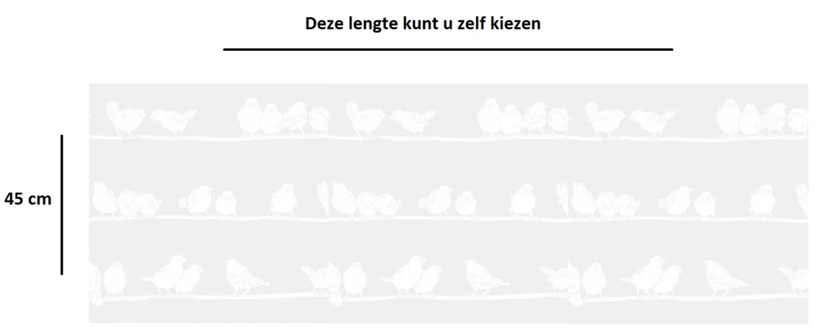 Statisch Raamfolie Vogels (45cm) 2 Statisch Raamfolie Vogels (45cm) - Afbeelding 2